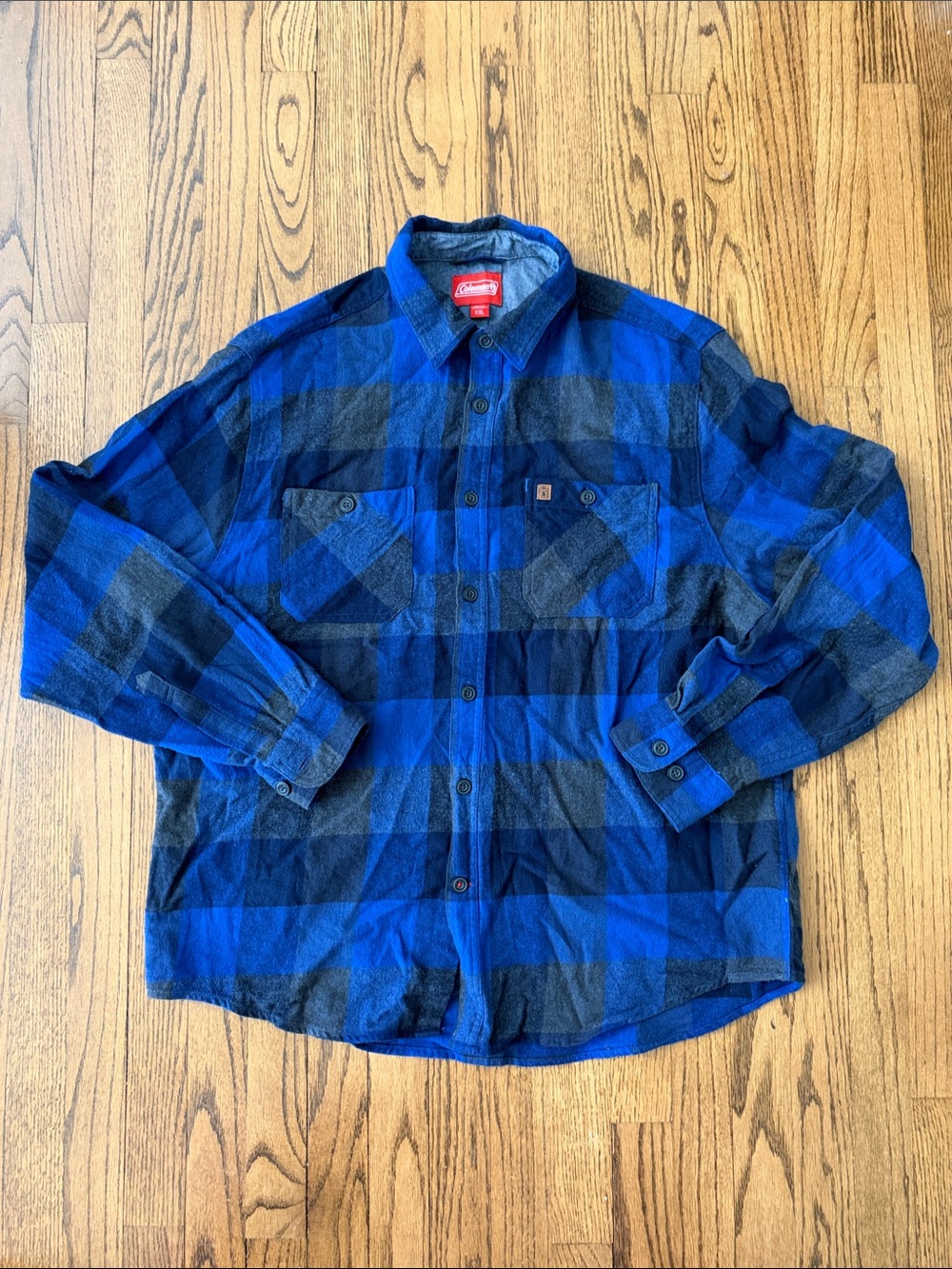 Coleman Blue & Black Plaid Flannel shirt XXL
